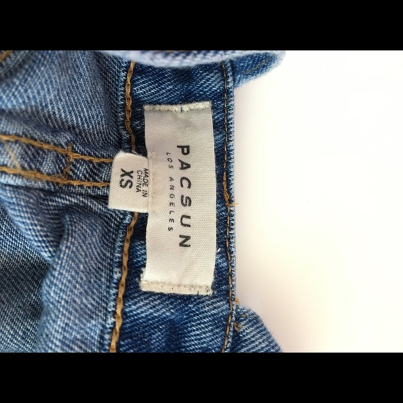 pacsun denim skirt overalls - Picture 3 of 3